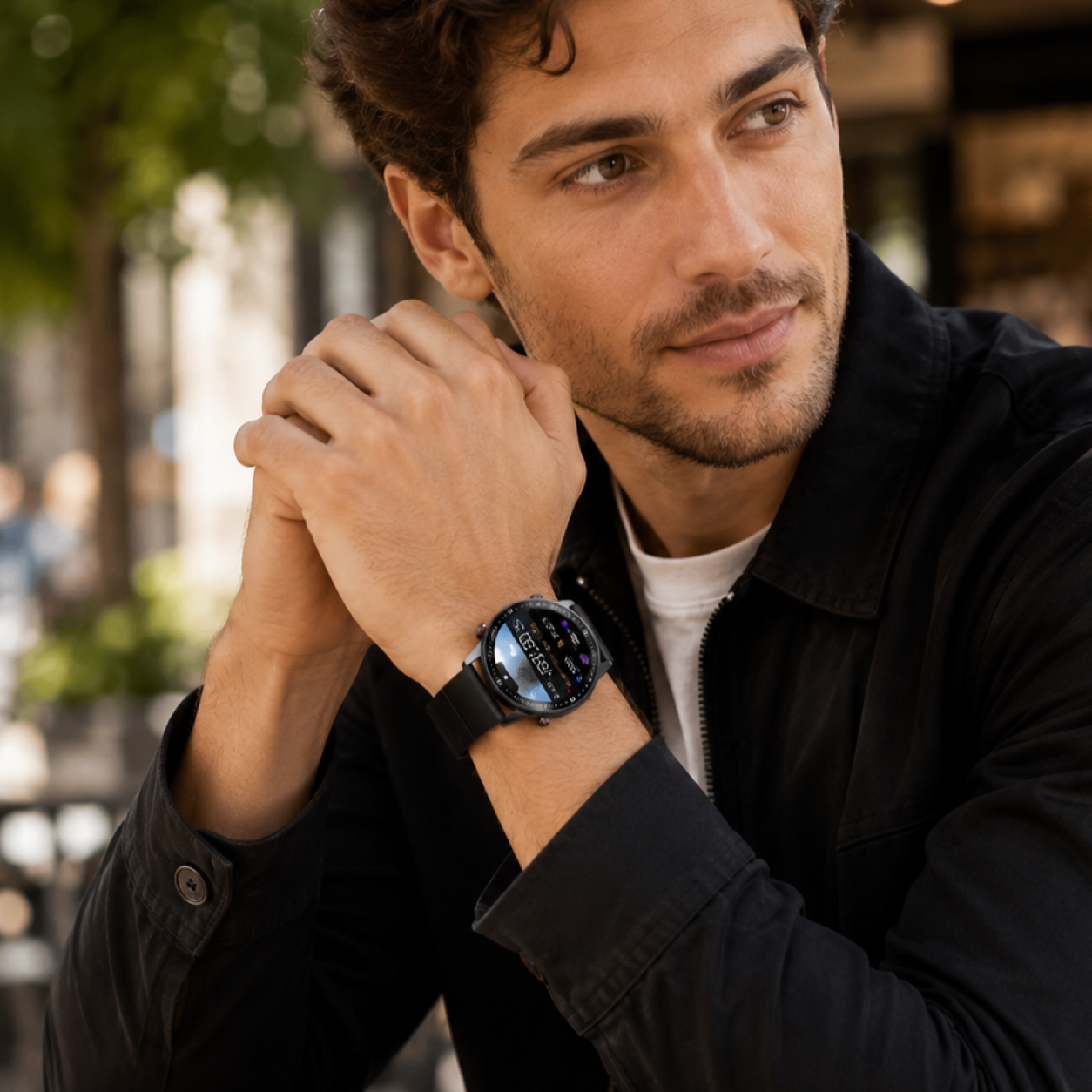 Nordspur | Runde Full-Touch Smartwatch für Männer