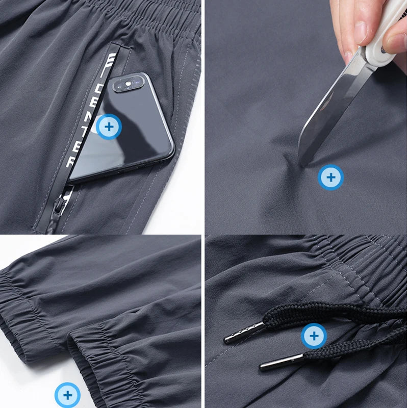 Schnelltrocknende Herren-Laufhose mit Reißverschlusstaschen