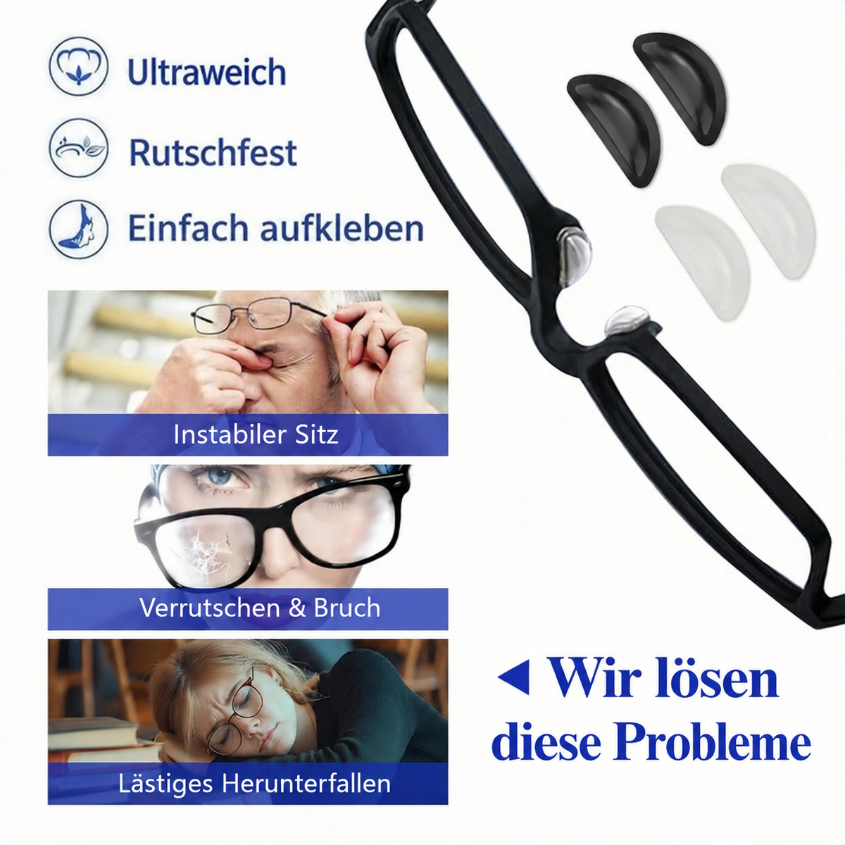 Nordspur | Rutschfeste Silikon-Nasenpads