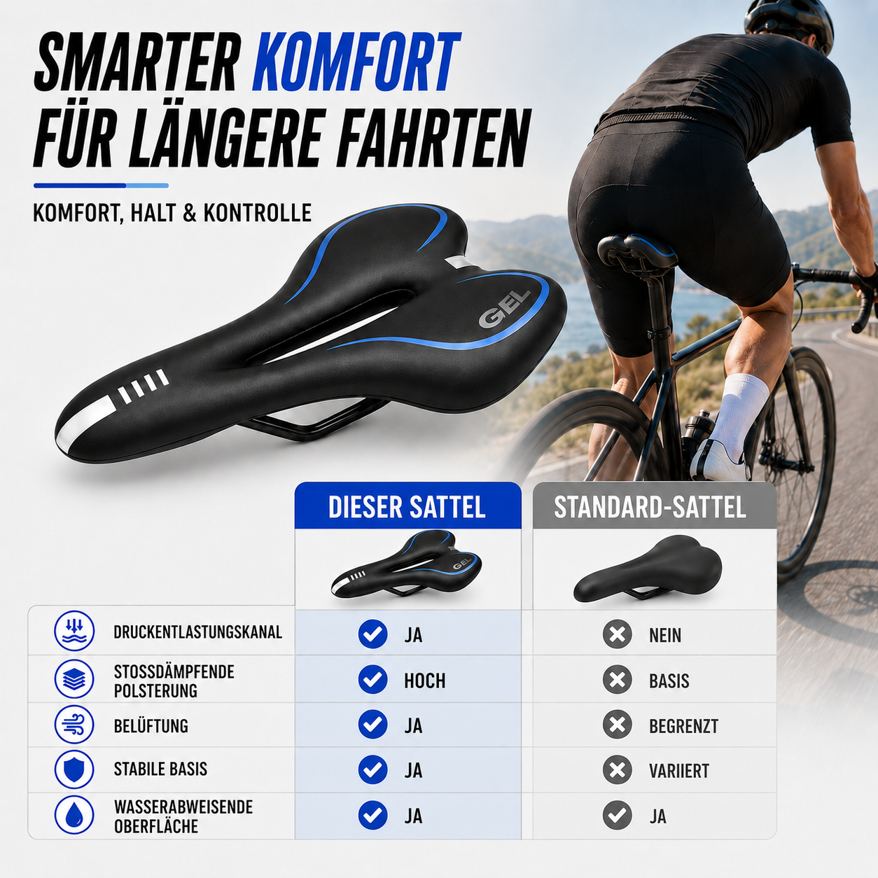 Nordspur | Saddlix Ergonomischer Zeitfahrsattel