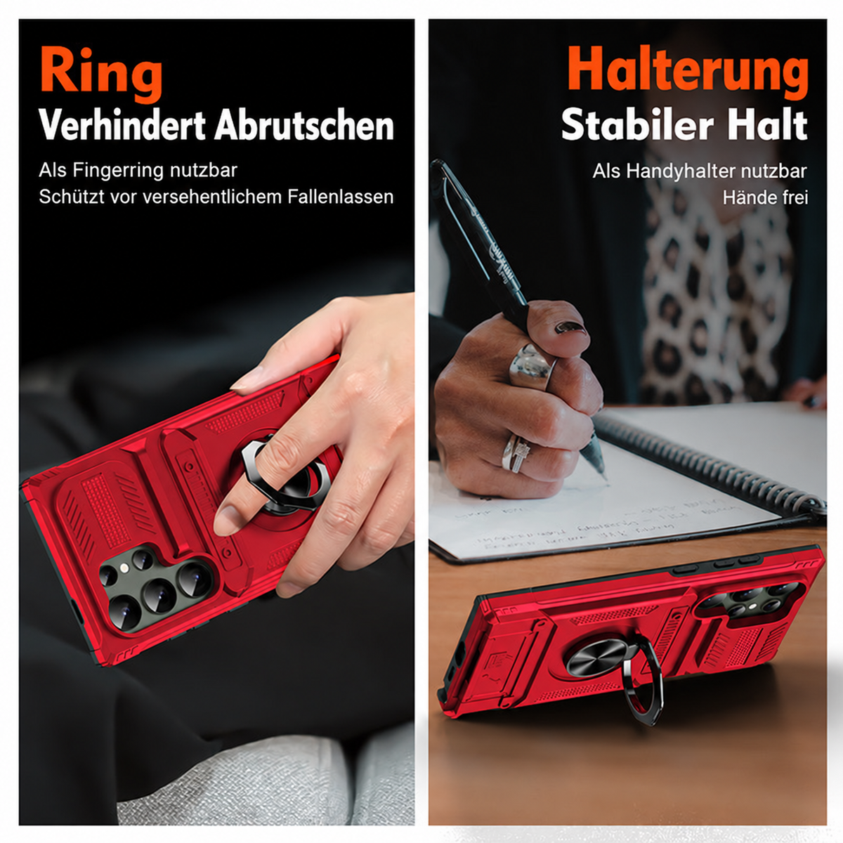 Nordspur | Samsung Hülle mit Kartenhalter und magnetischem Ringständer