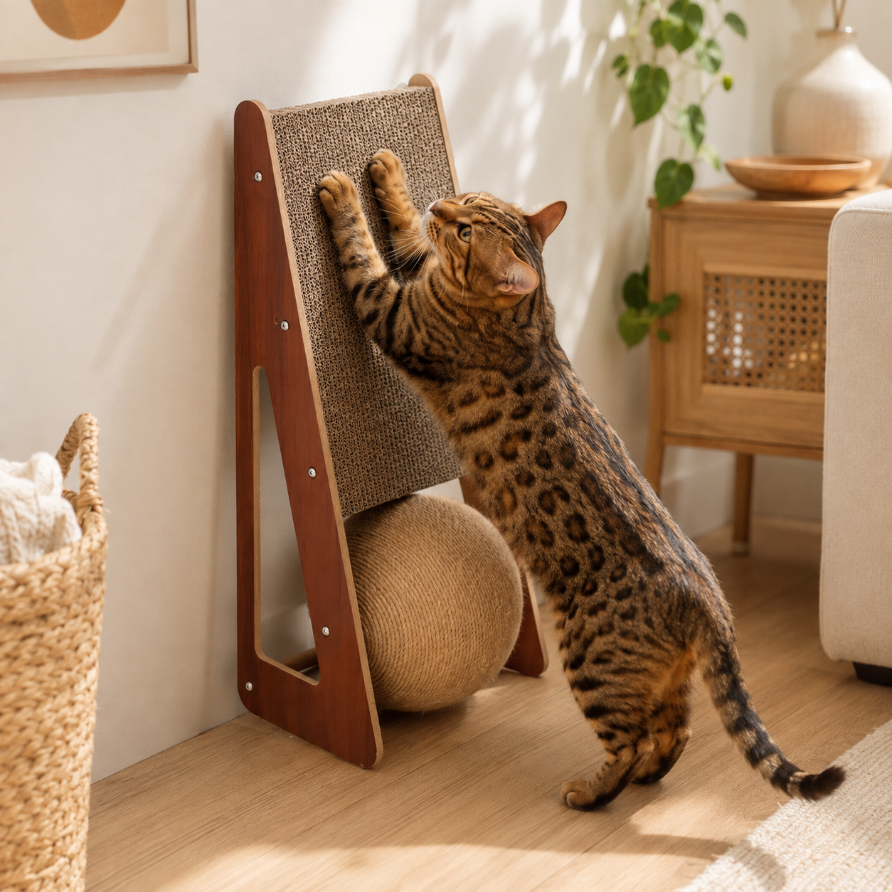 Nordspur | Scratchwell Vertikales Wand-Kratzbrett für Katzen