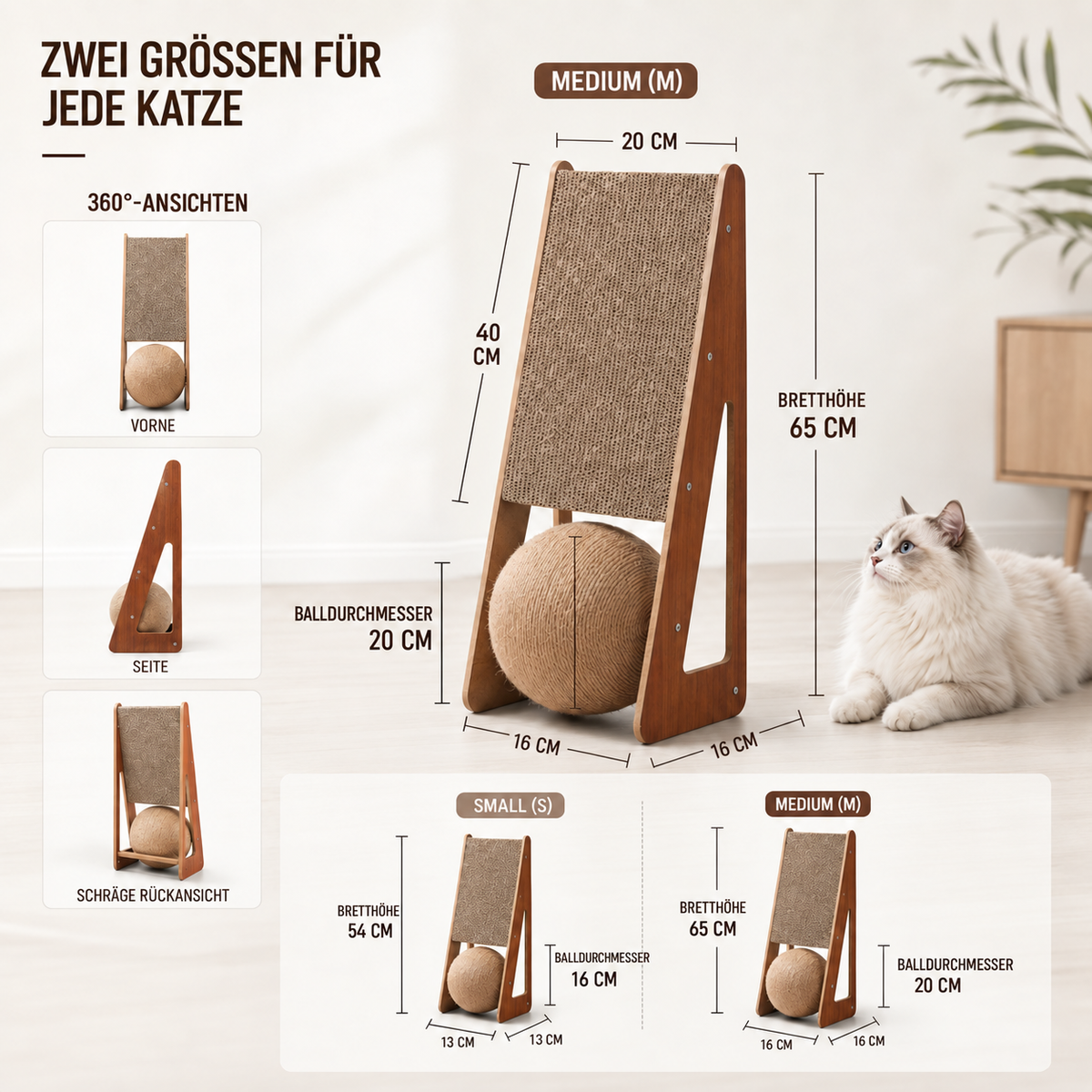 Nordspur | Scratchwell Vertikales Wand-Kratzbrett für Katzen