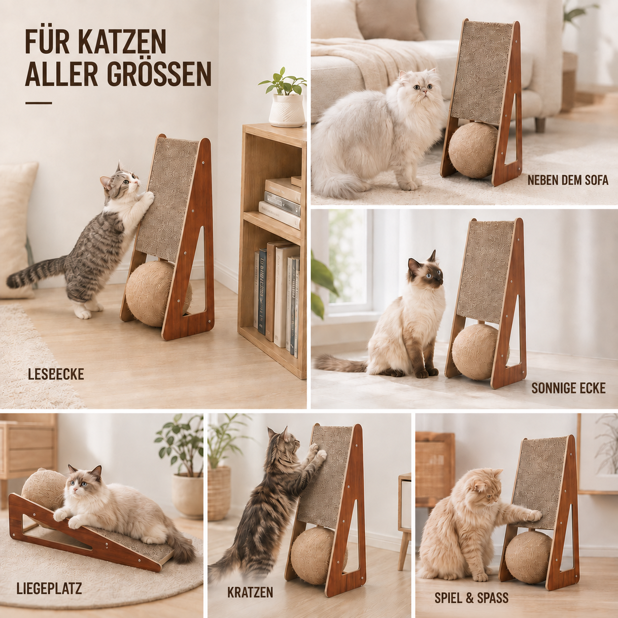 Nordspur | Scratchwell Vertikales Wand-Kratzbrett für Katzen