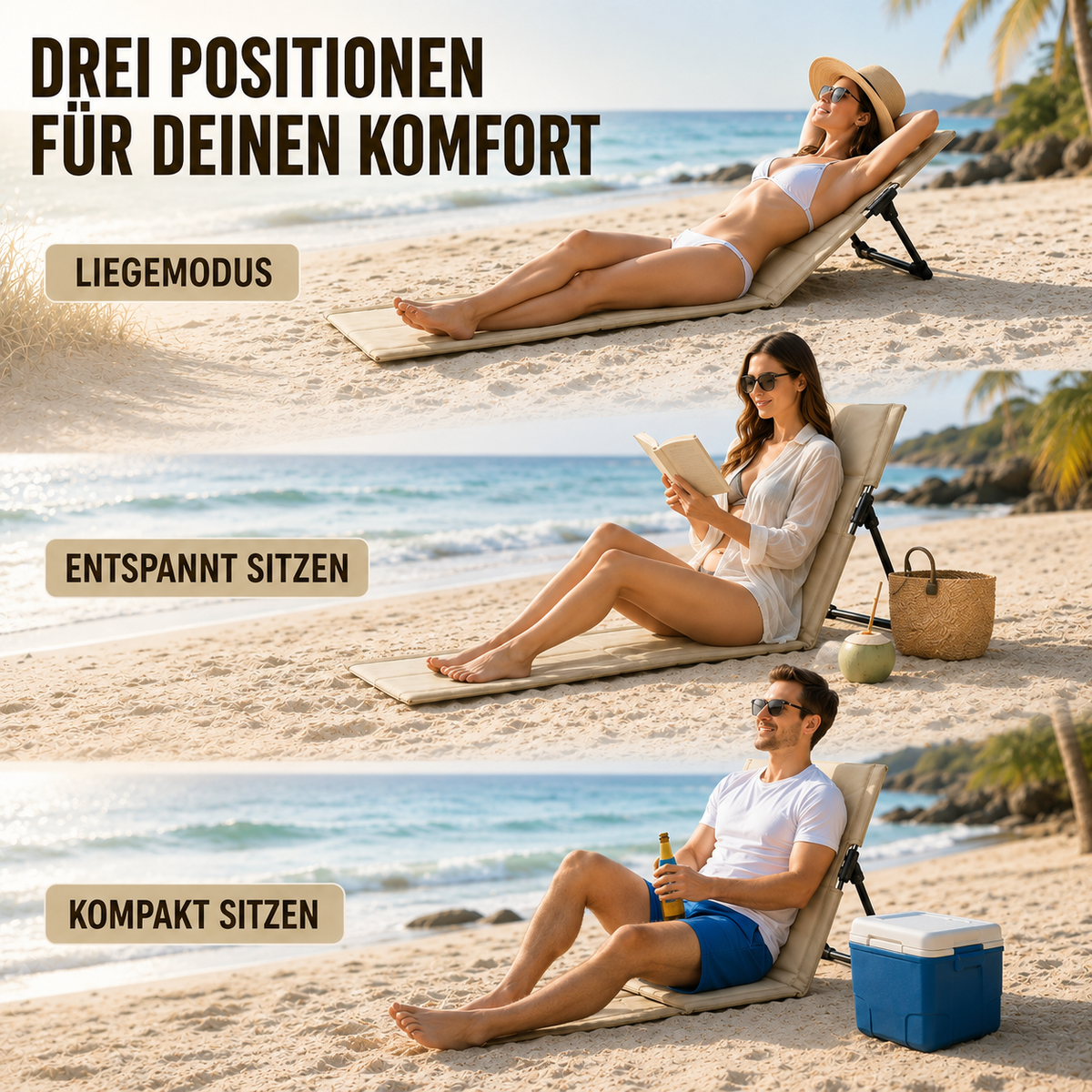 Nordspur | SeablissFold Faltbarer Bodenliegestuhl