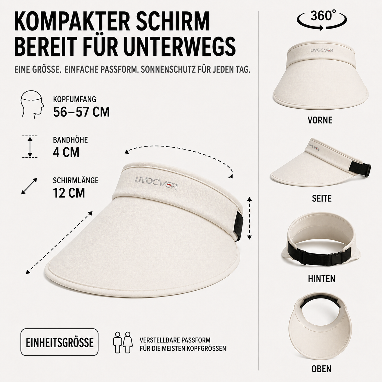 Nordspur | ShadeLuxe Breite Krempe Sonnenvisier