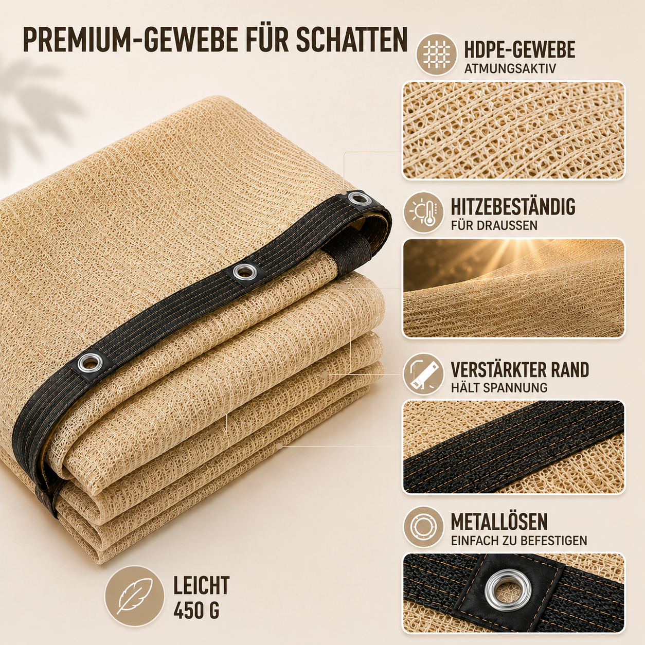 Nordspur | Shadeora Rechteckige Sonnenschutz-Markise