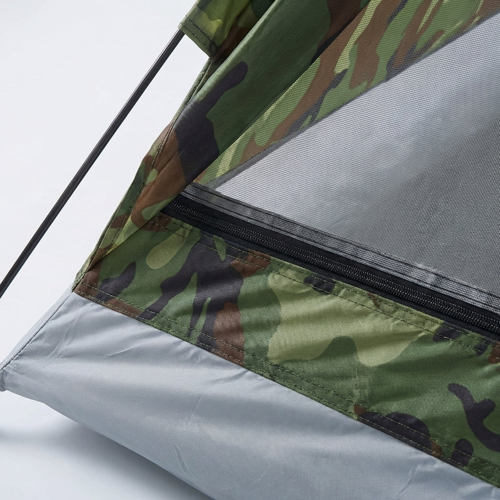 Leichtes 2-Personen-Kuppelzelt mit Tarnmuster für Camping und Outdoor