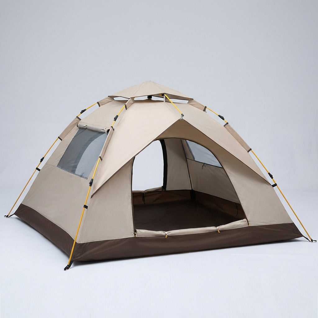 Automatisches Pop-Up-Campingzelt für 2-3 Personen mit Sonnenschutz und Belüftung