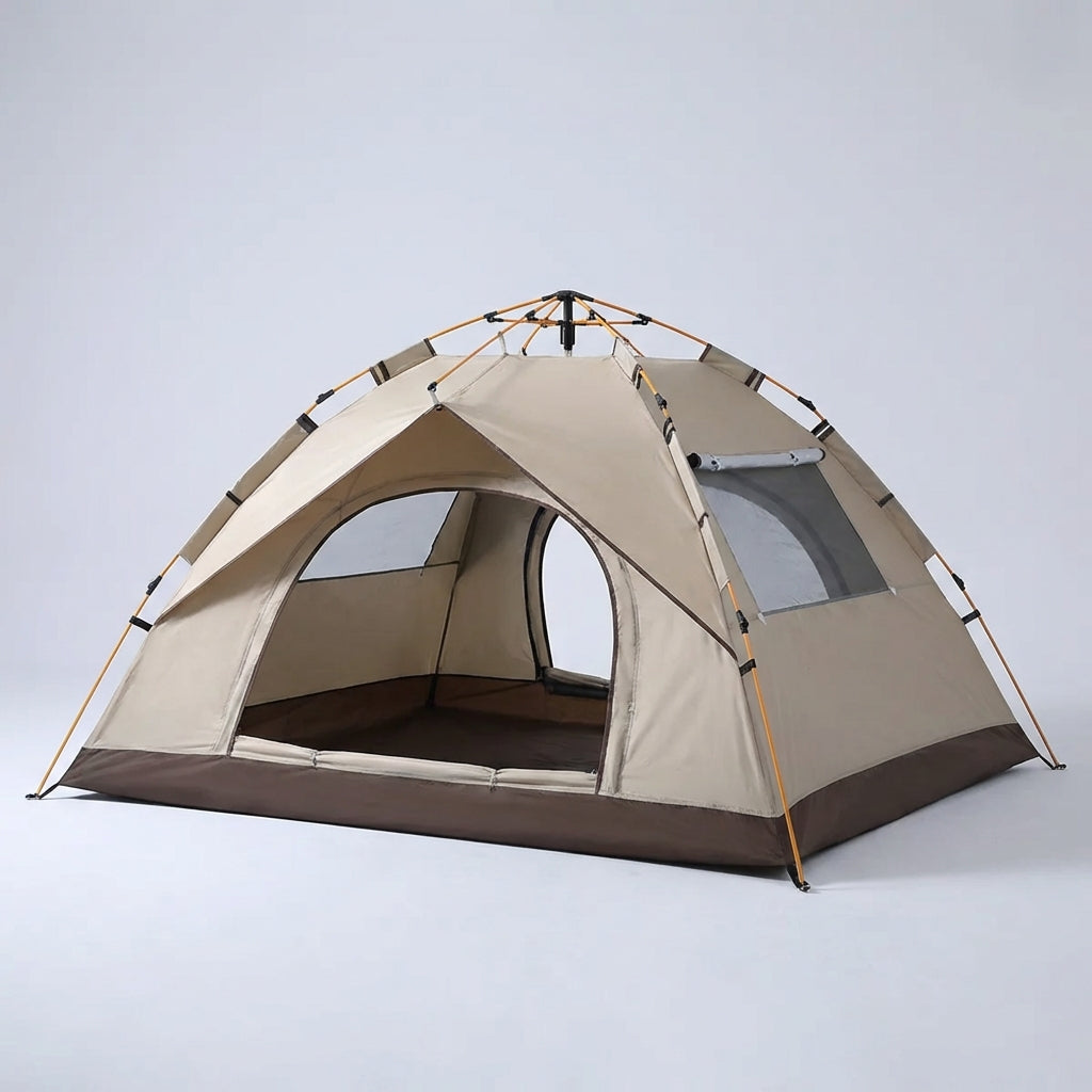 Automatisches Pop-Up-Campingzelt für 2-3 Personen mit Sonnenschutz und Belüftung