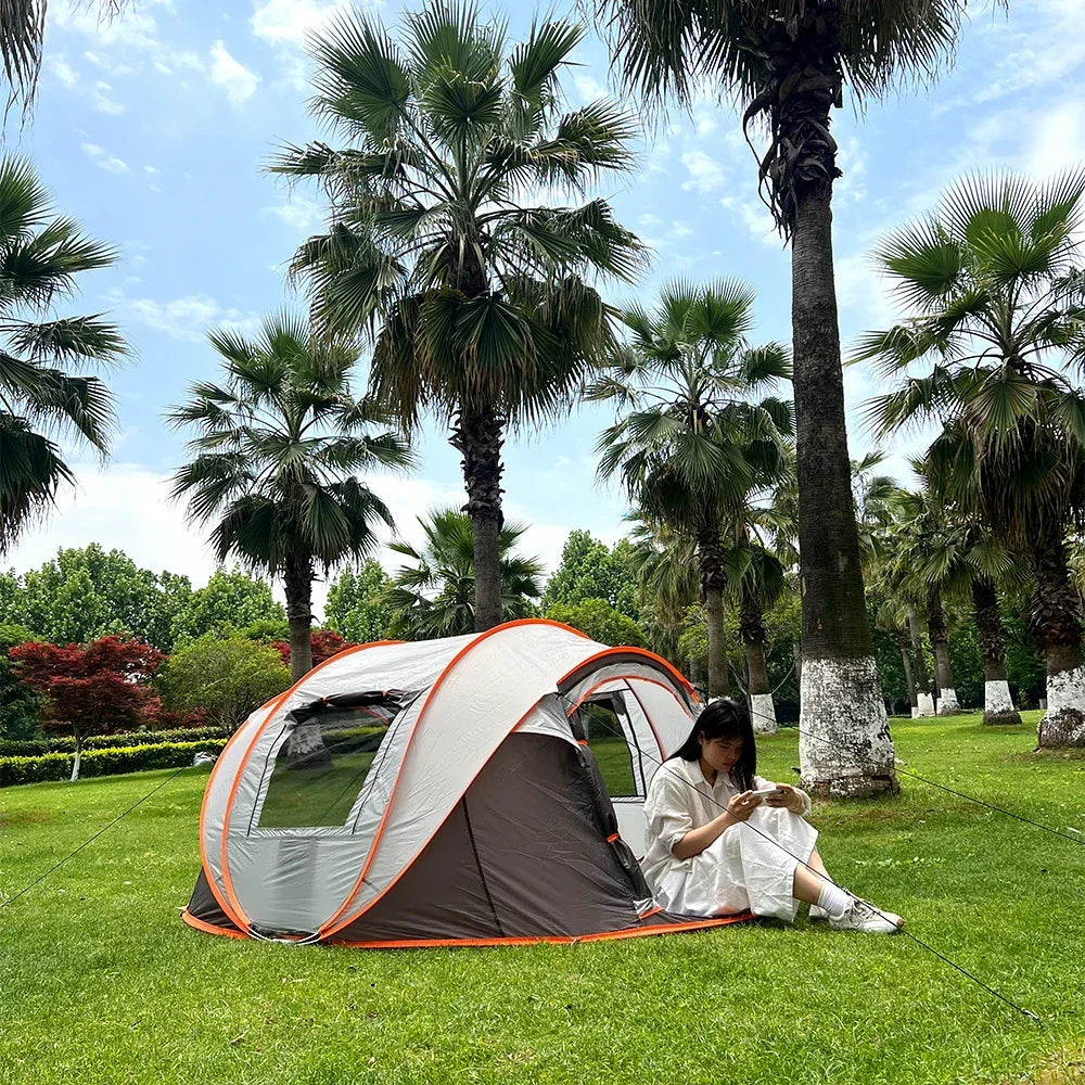Automatisches Pop-Up-Familienzelt wasserdicht geräumig Camping Zelt