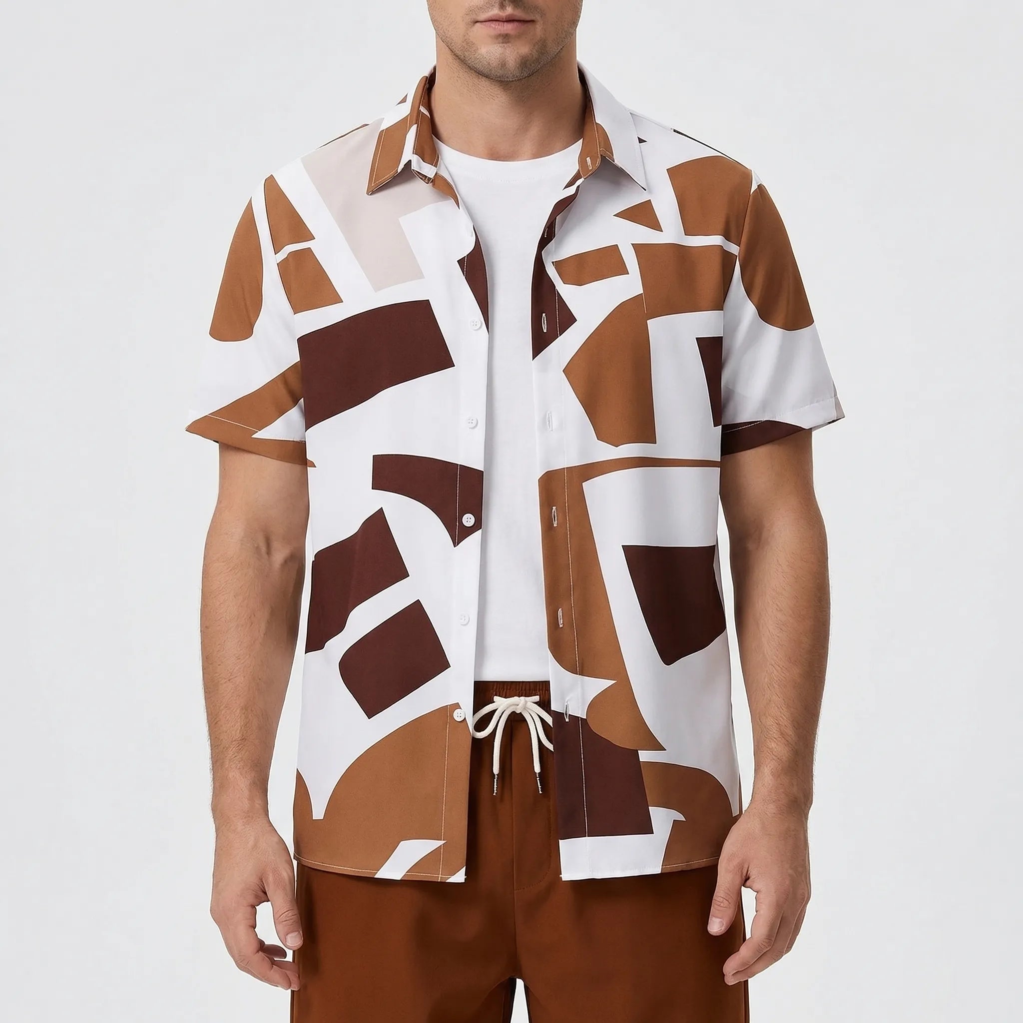 Herren Hawaii Hemd Shorts Set für Sommer und Freizeit