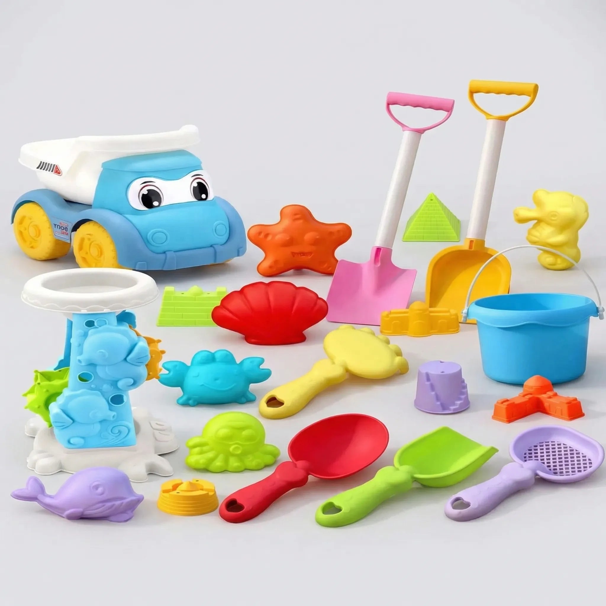 Strandspielzeug Set für Kinder mit Sandformen und Schaufel