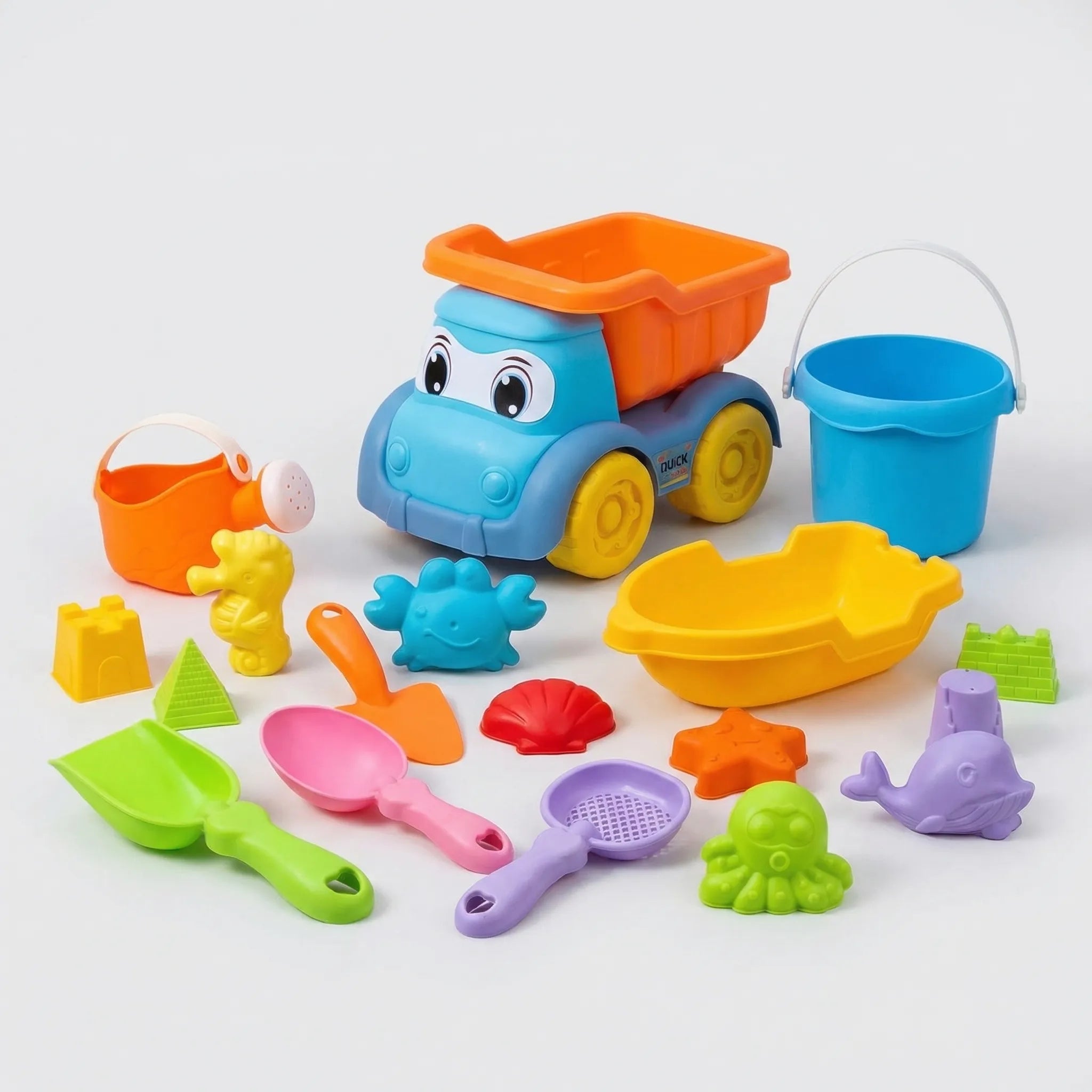 Strandspielzeug Set für Kinder mit Sandformen und Schaufel