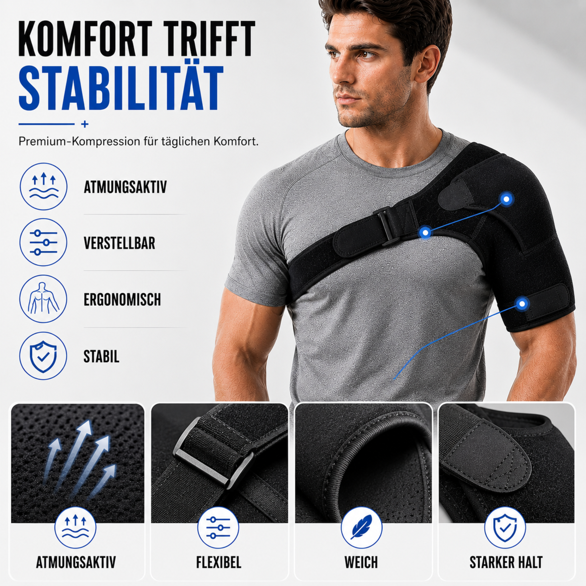 Nordspur | Shouldrax Verstellbare Schulterstützbandage