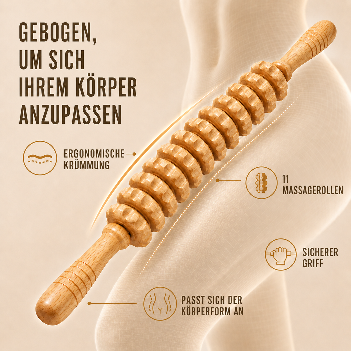 Nordspur | Silvoroam Gebogene Holz-Körperrolle