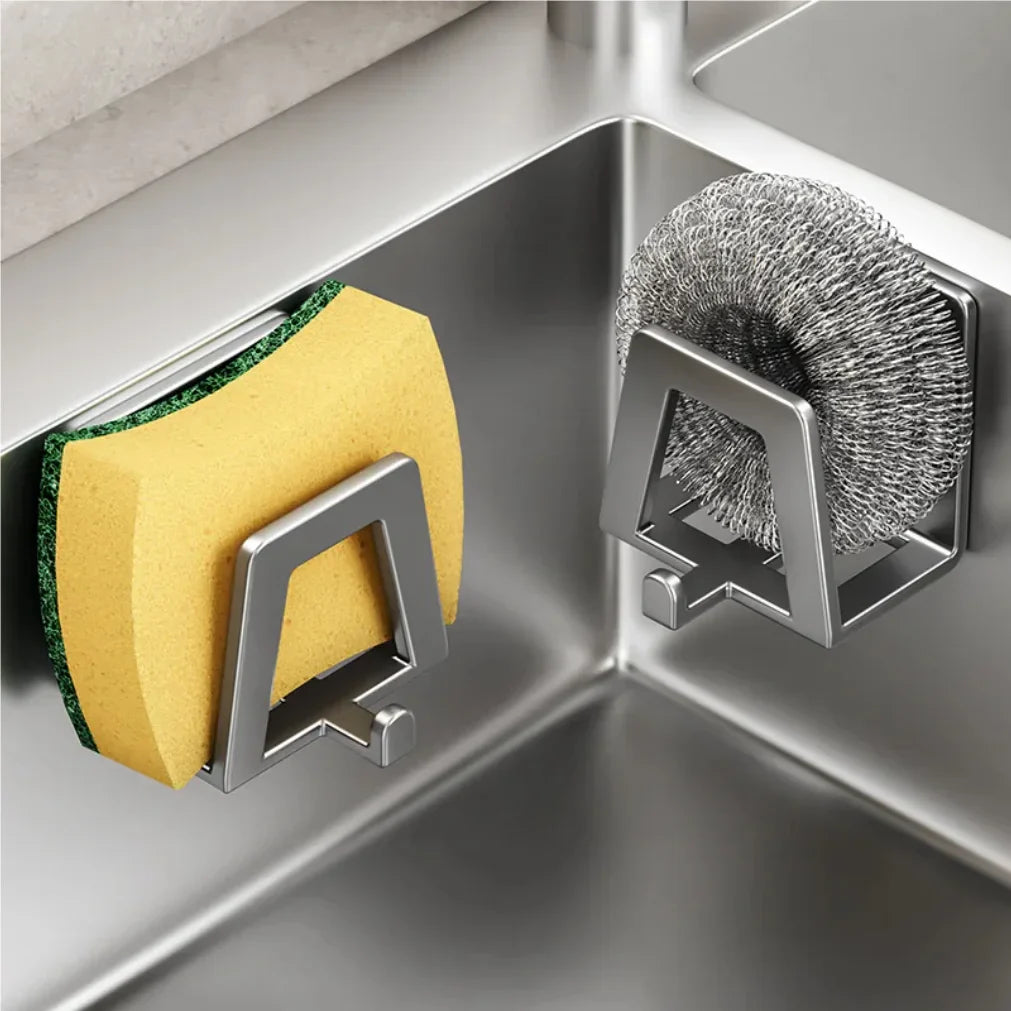 Spülschwamm-Halter Klebemontage offenes Design Ablauf