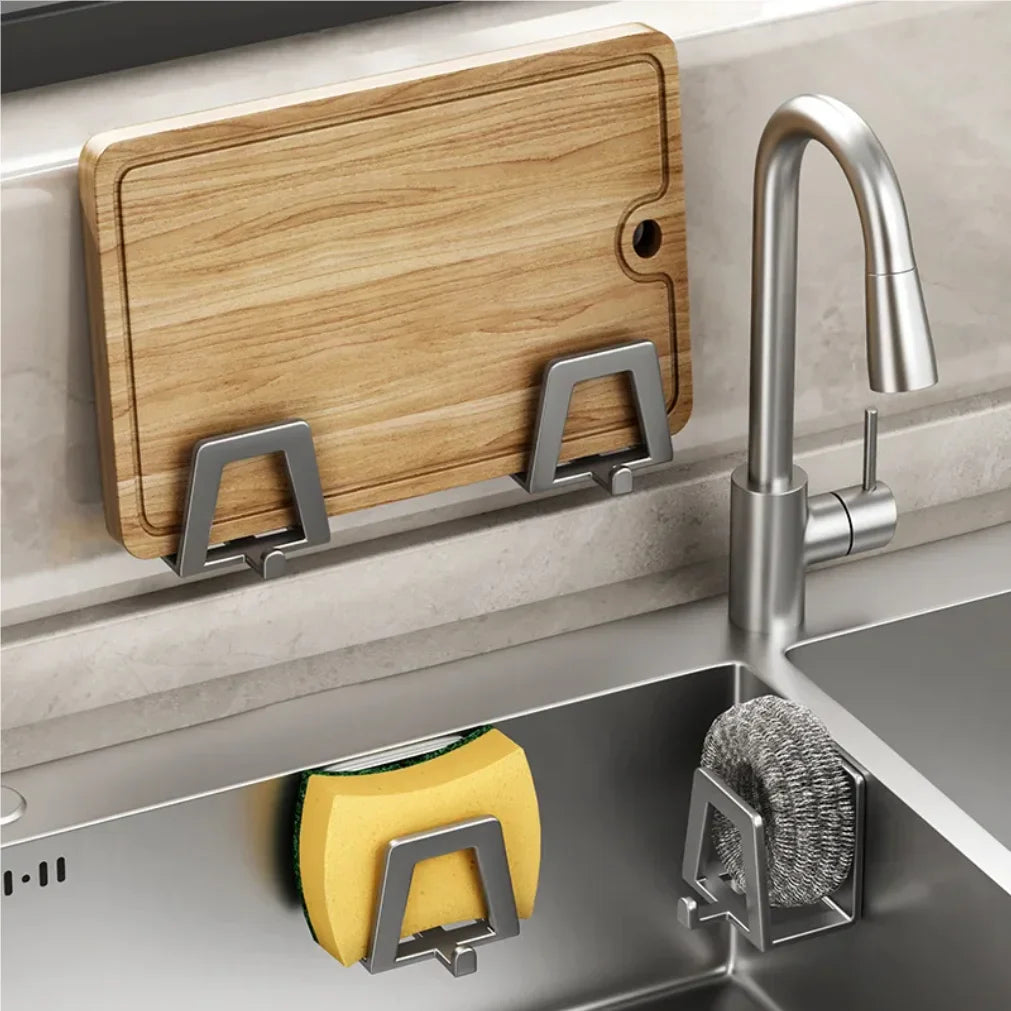 Spülschwamm-Halter Klebemontage offenes Design Ablauf