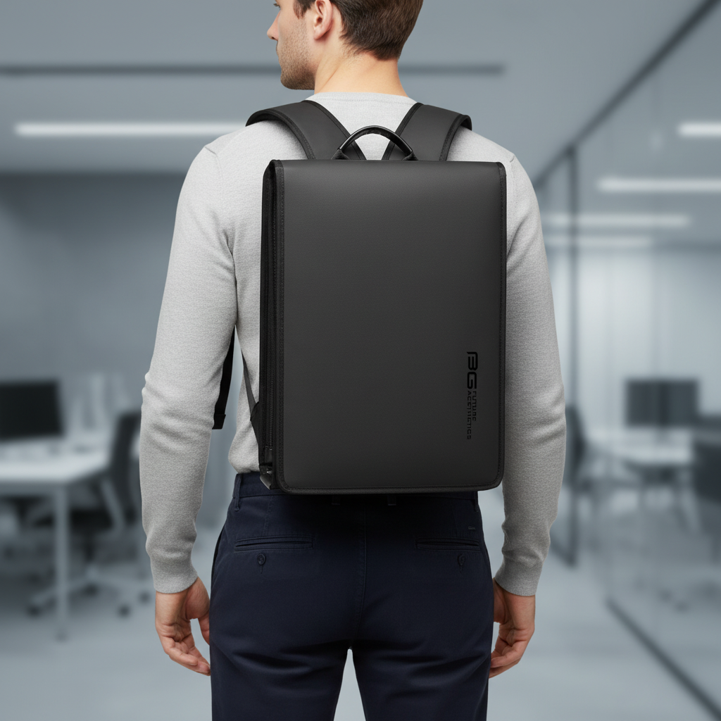 Schlanker Business Rucksack wasserabweisend mit gepolstertem Laptopfach