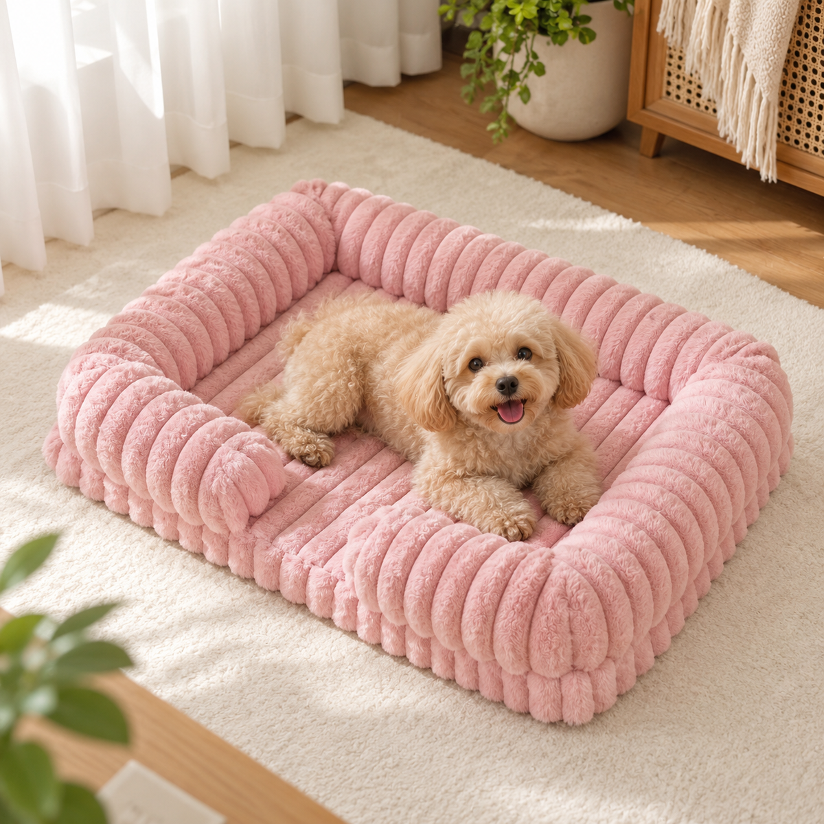 Nordspur | Slumbrex Hundebett im Sofa-Stil mit PP-Baumwoll-Füllung