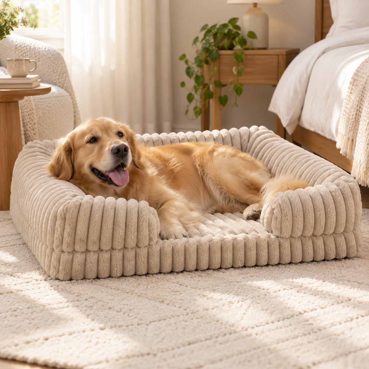 Nordspur | Slumbrex Hundebett im Sofa-Stil mit PP-Baumwoll-Füllung