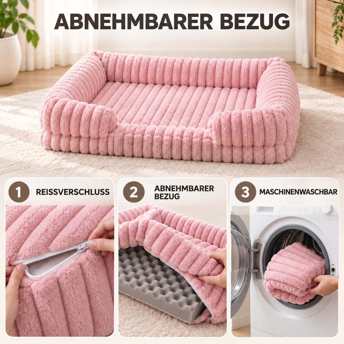 Nordspur | Slumbrex Hundebett im Sofa-Stil mit PP-Baumwoll-Füllung