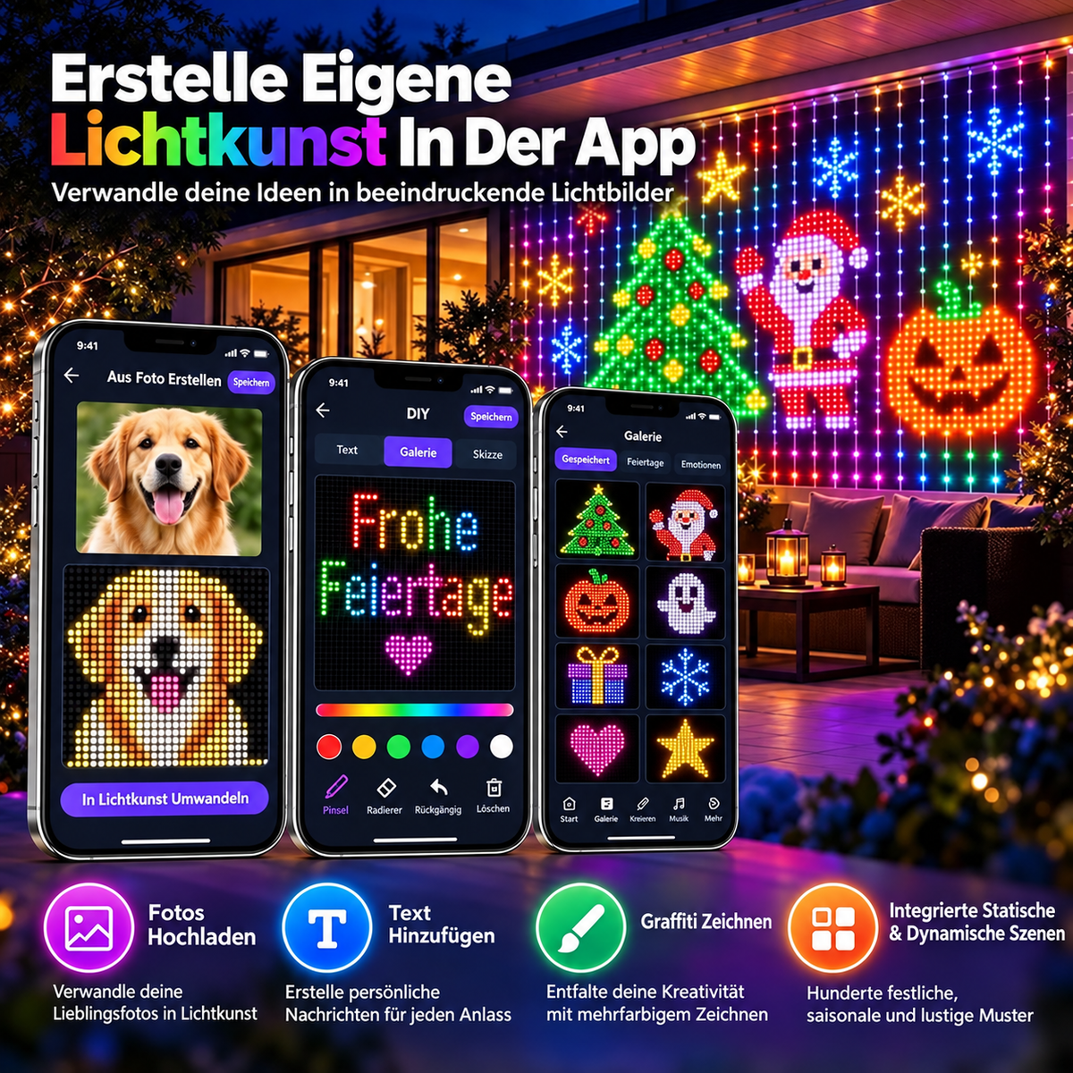 Nordspur | Smart RGBIC Outdoor-LED-Netzleuchten