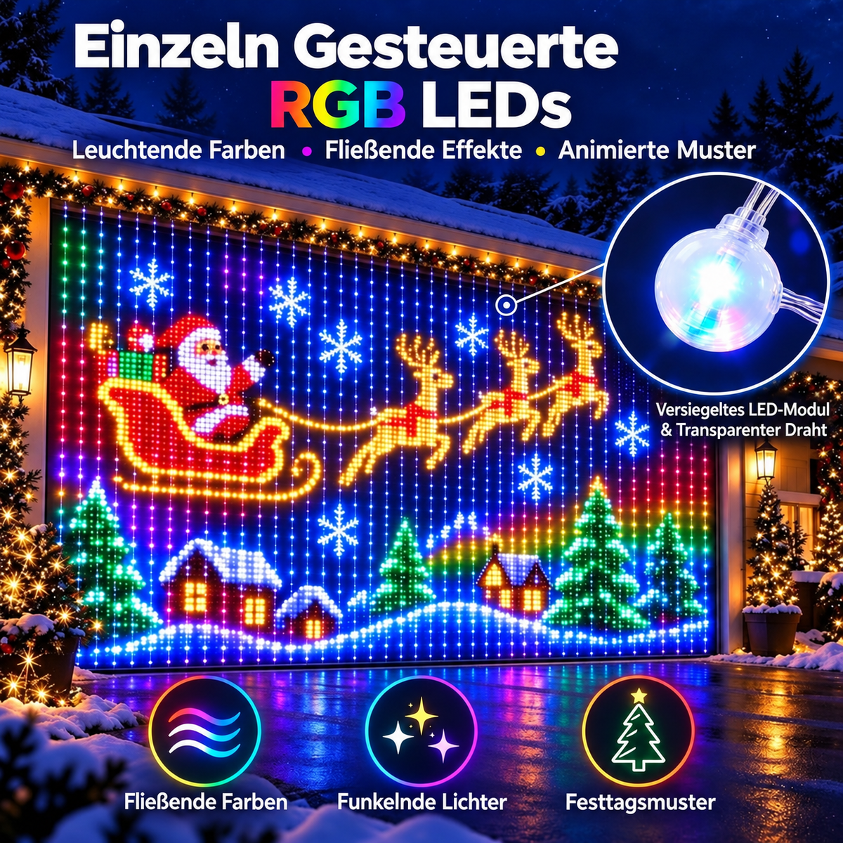 Nordspur | Smart RGBIC Outdoor-LED-Netzleuchten