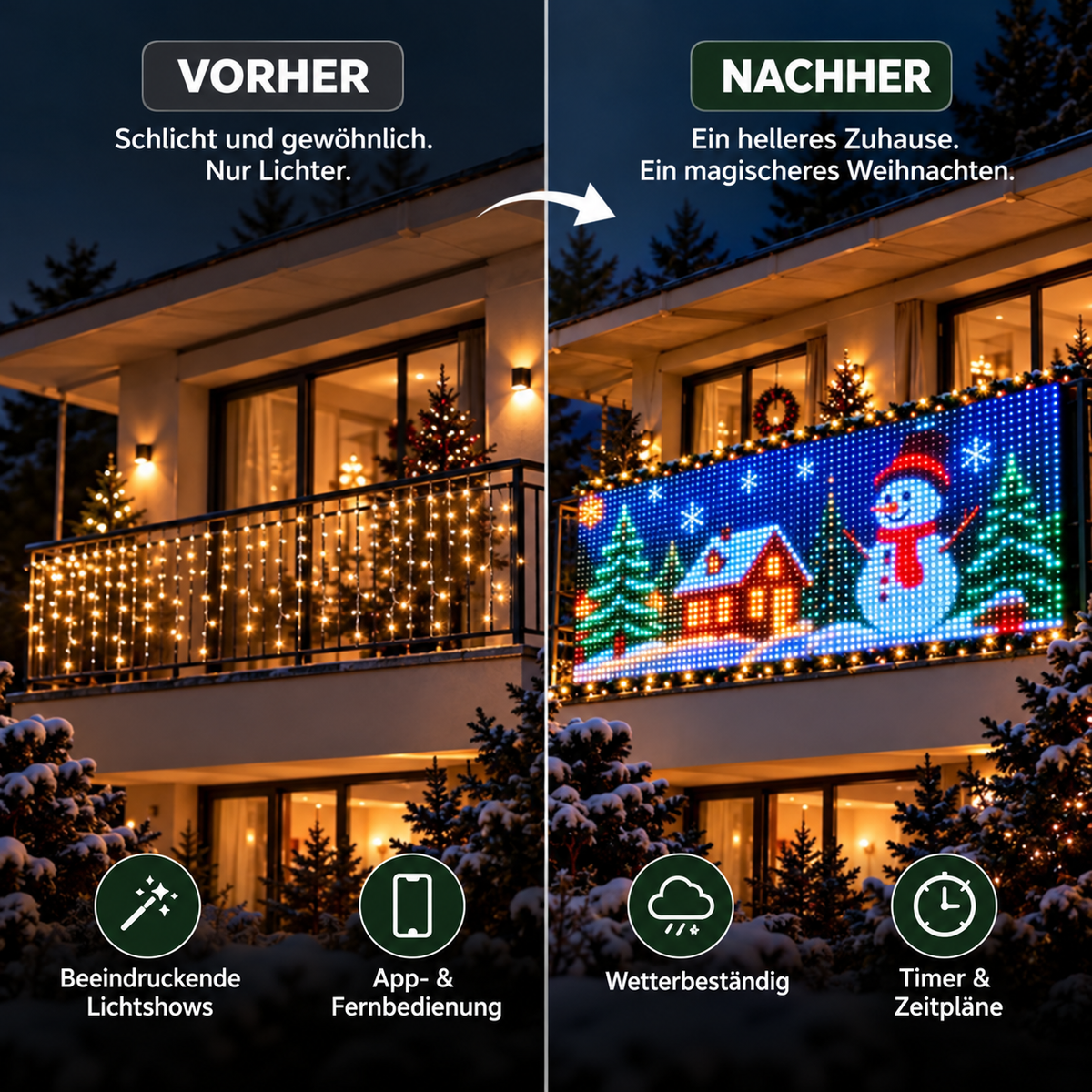 Nordspur | Smart RGBIC Outdoor-LED-Netzleuchten