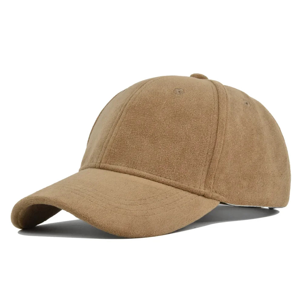 Retro Baseballkappe Wildleder-Optik mit Snapback-Verschluss