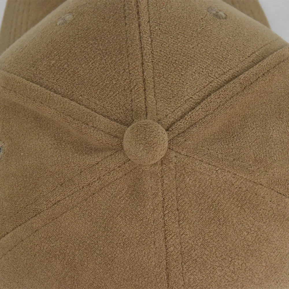 Retro Baseballkappe Wildleder-Optik mit Snapback-Verschluss