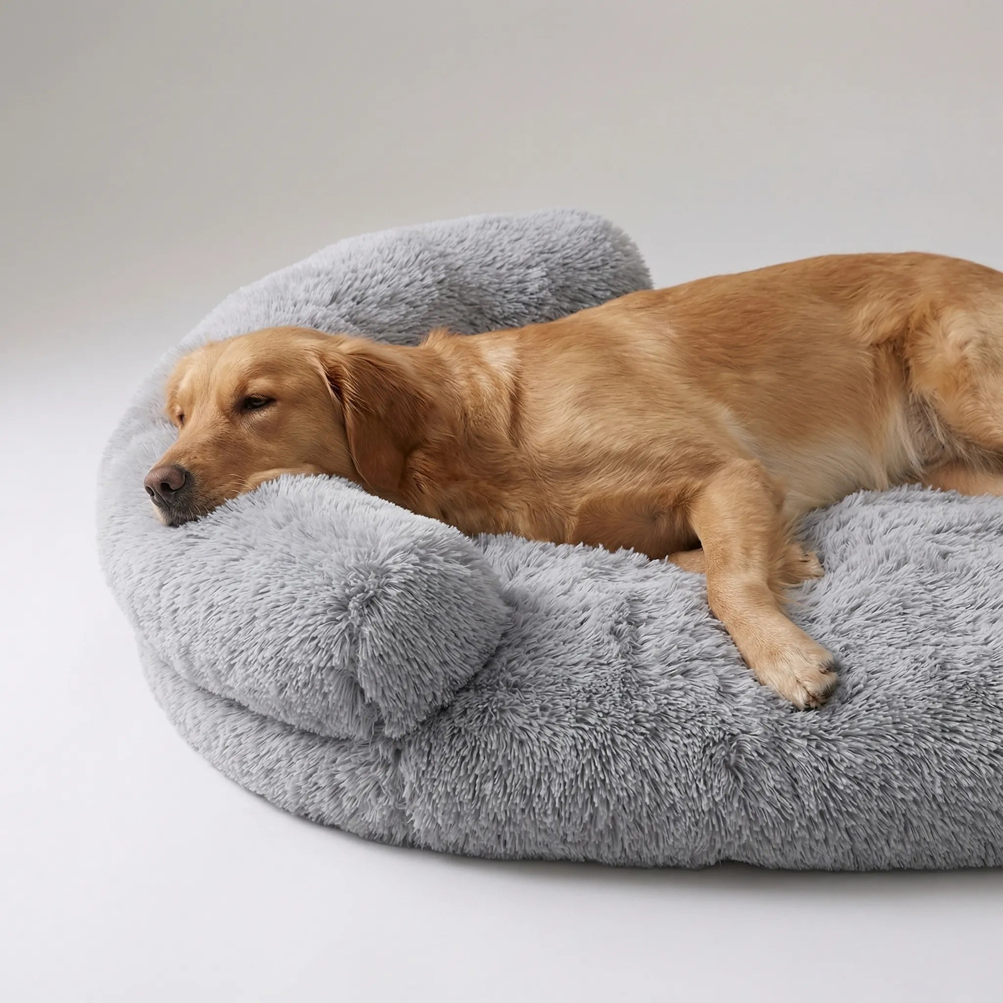 Orthopädisches Hundebett Eierkartonschaum plüschig waschbar für alle Rassen