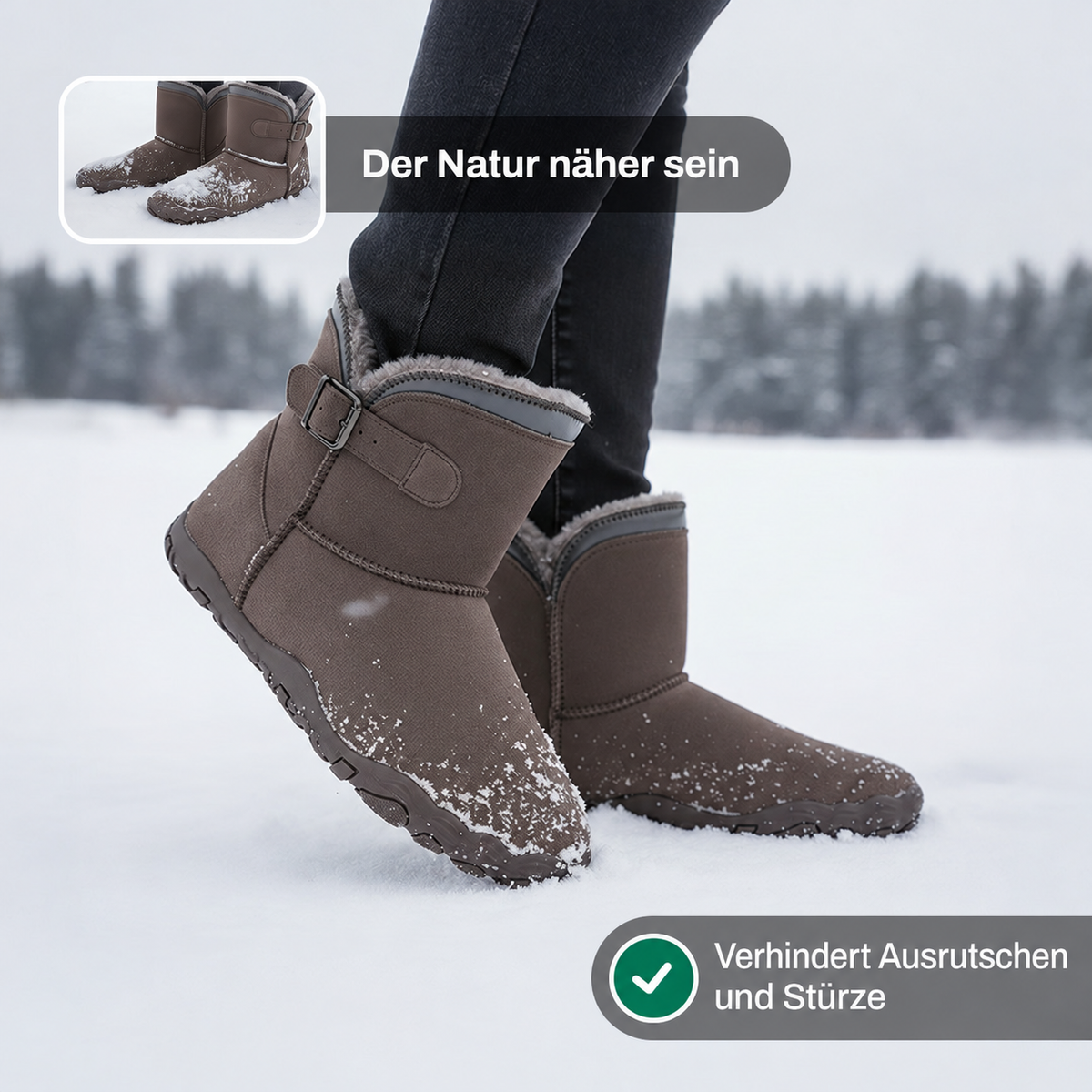 Nordspur | Snug Boot - Rutschfester & wasserdichter Winter-Barfußschuh (Unisex)