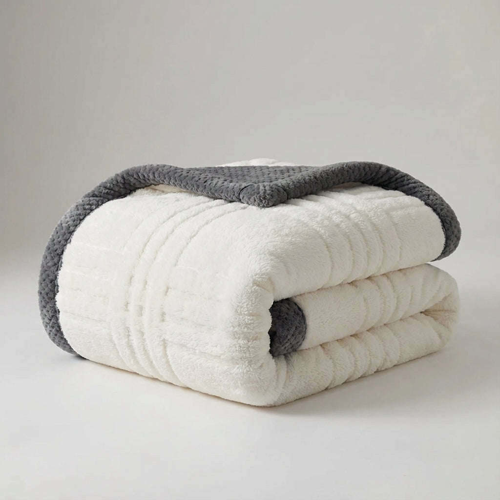 Ganzjahres-Kuscheldecke mit weicher strukturierter Oberfläche und antipiell-Behandlung