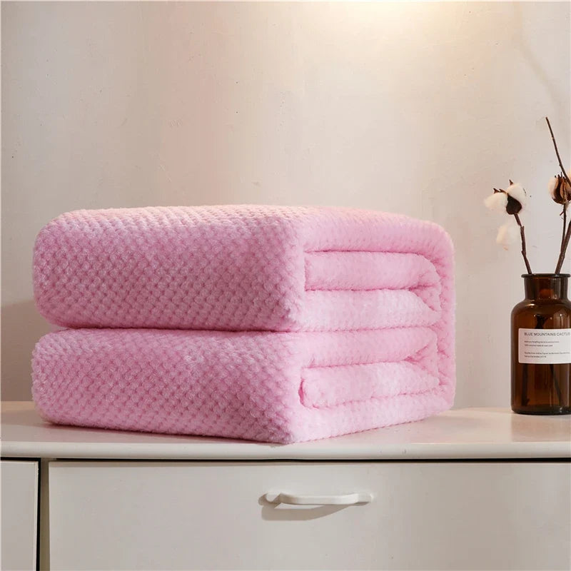 Dicke warme Wurfdecke mit weicher Strickstruktur pilling-resistent