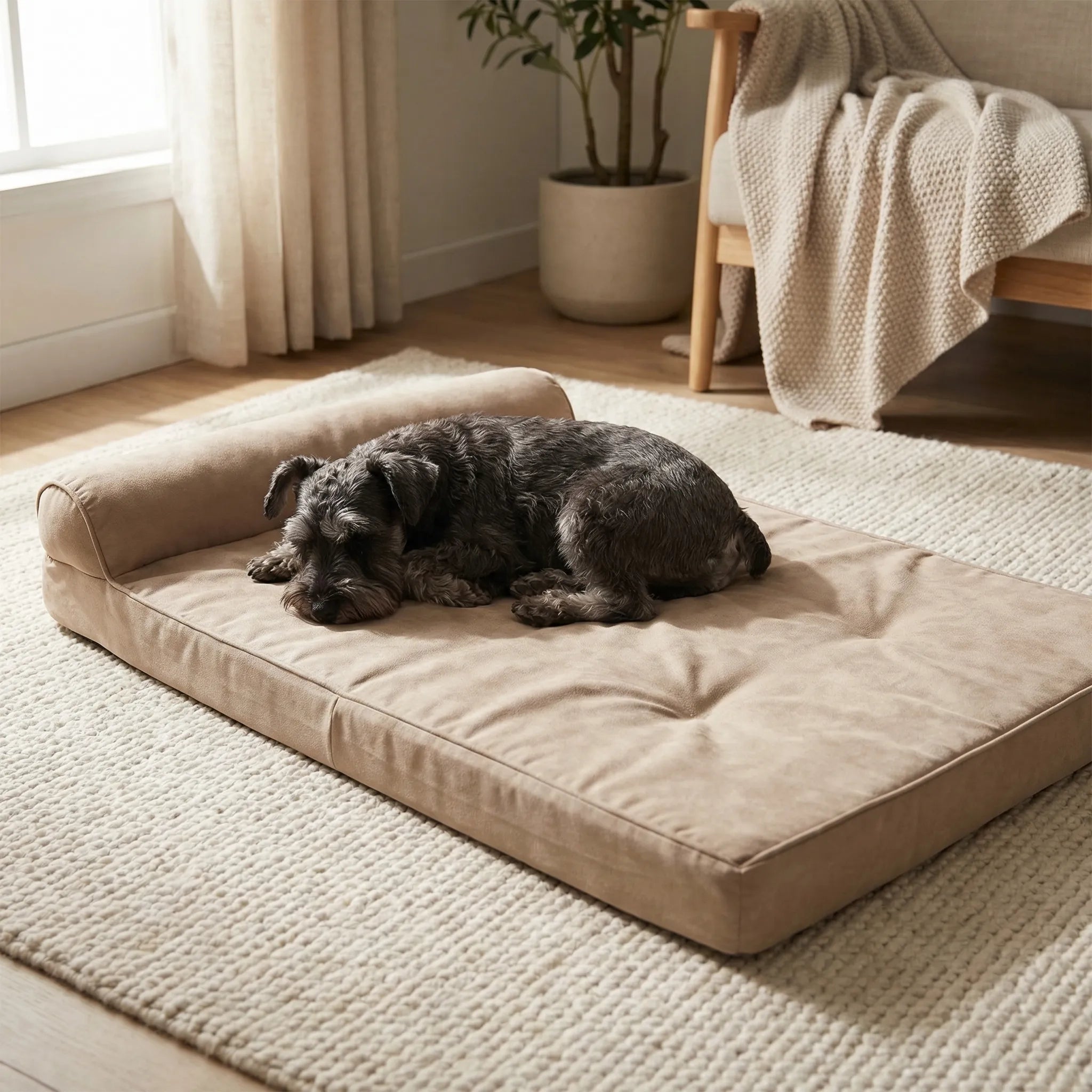 Umwandelbares Haustierbett Sofa für Hunde und Katzen, weich gepolstert, 3-in-1 Funktion