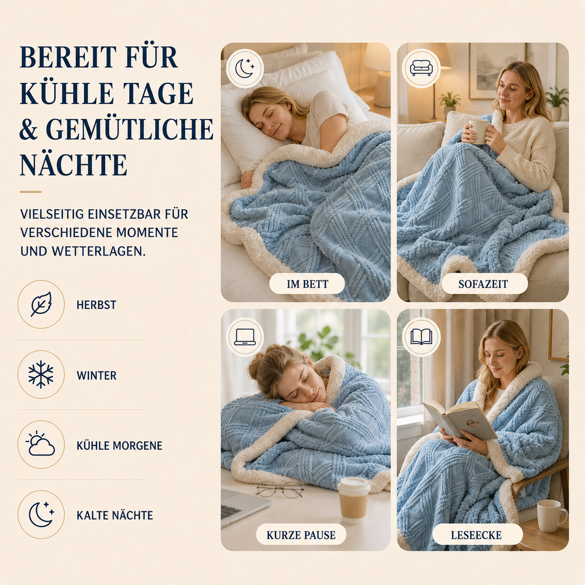 Nordspur | Snugvera Verdickte Winter-Wurfdecke