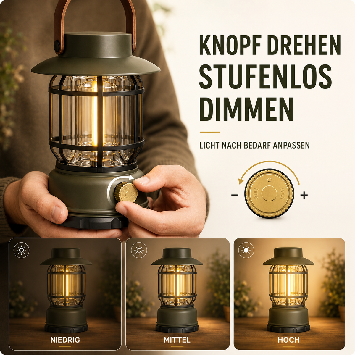 Nordspur | Solantis Tragbare 360-Grad LED-Campinglaterne