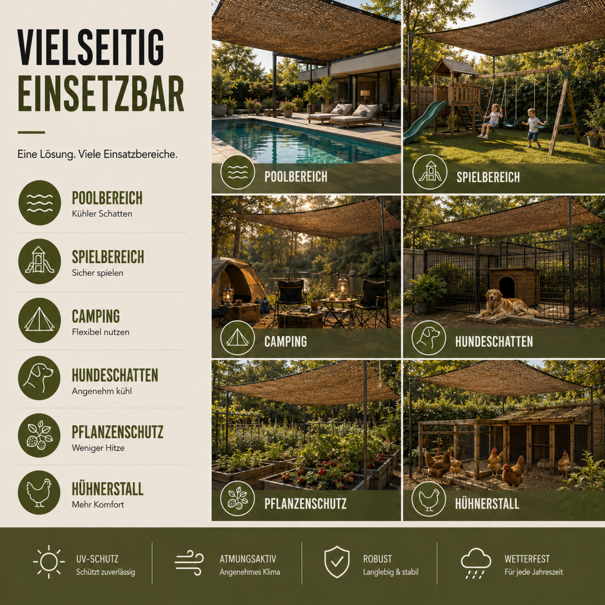 Nordspur | SolariMesh Outdoor-Sonnensegel