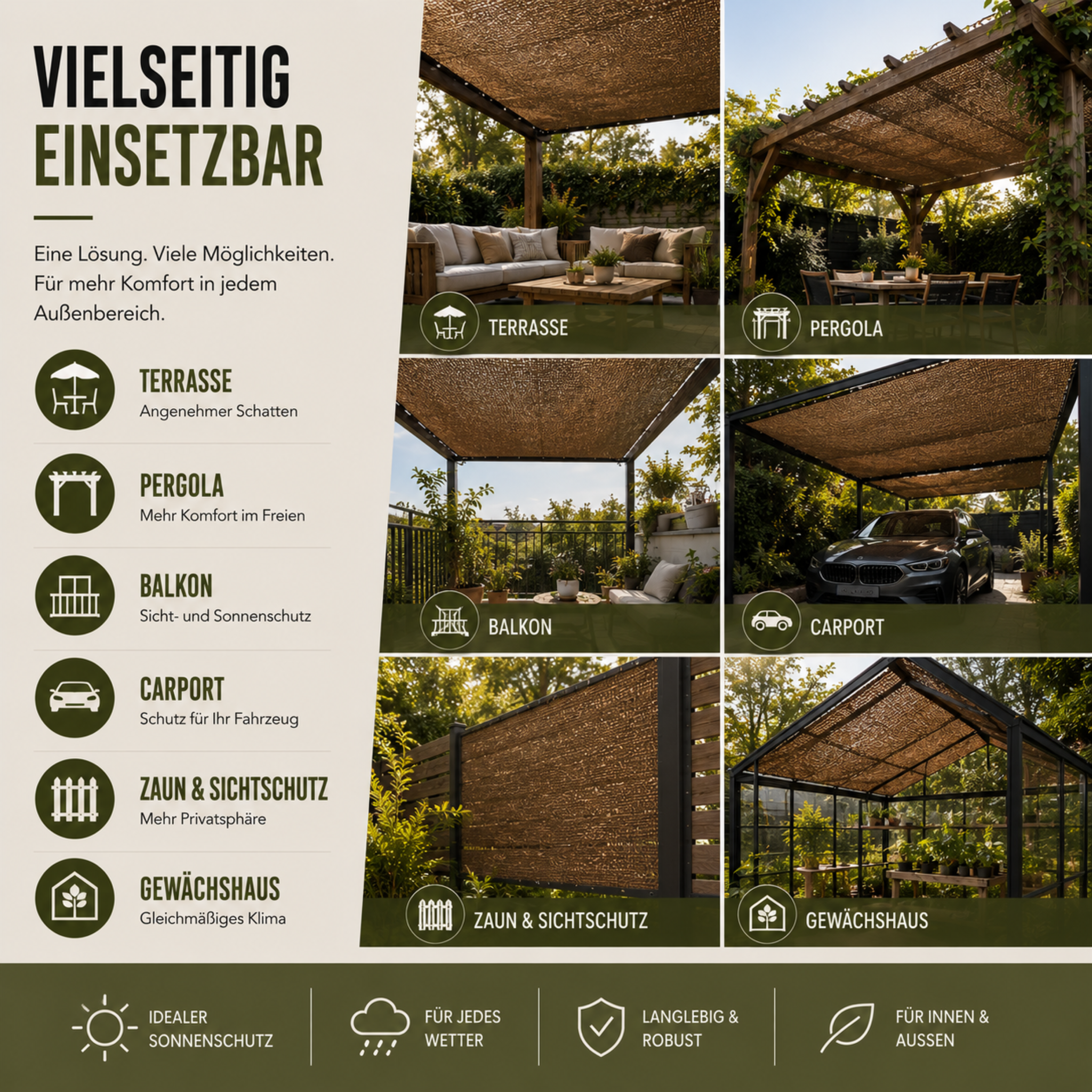 Nordspur | SolariMesh Outdoor-Sonnensegel