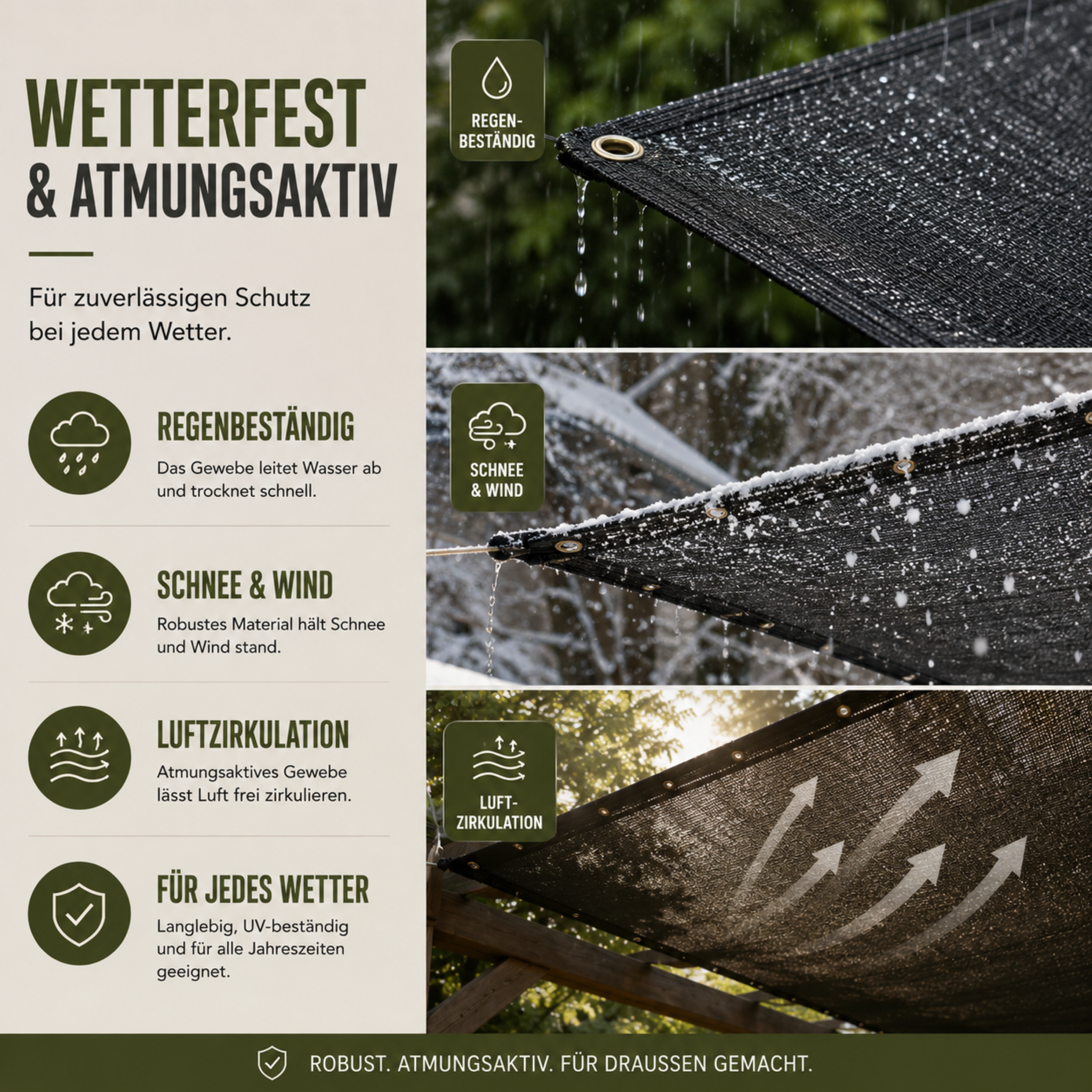 Nordspur | SolariMesh Outdoor-Sonnensegel
