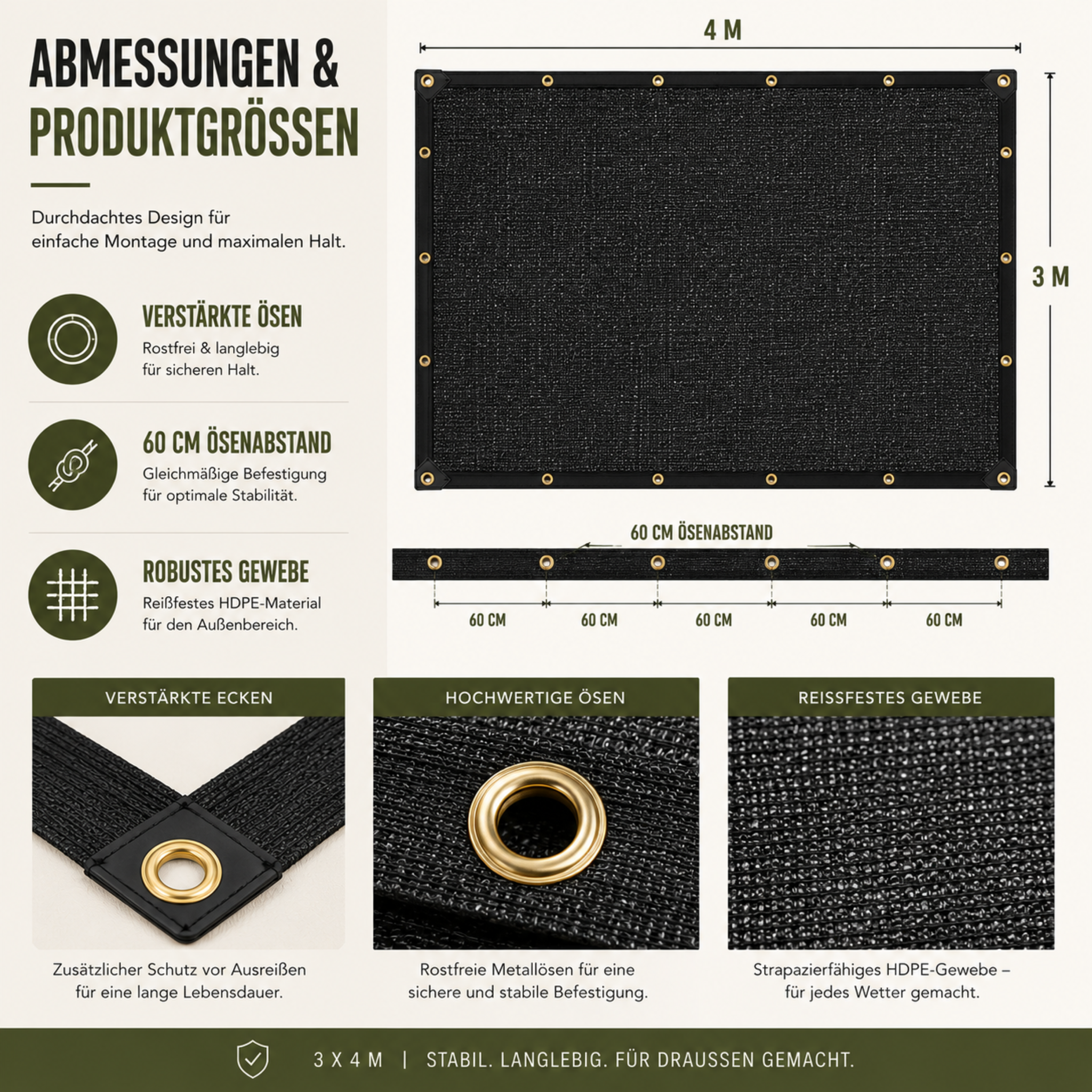 Nordspur | SolariMesh Outdoor-Sonnensegel