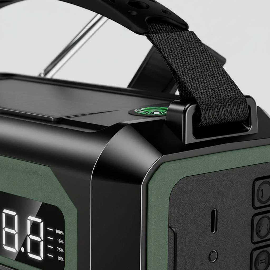 Notfallradio mit Taschenlampe, Powerbank und Solarladung