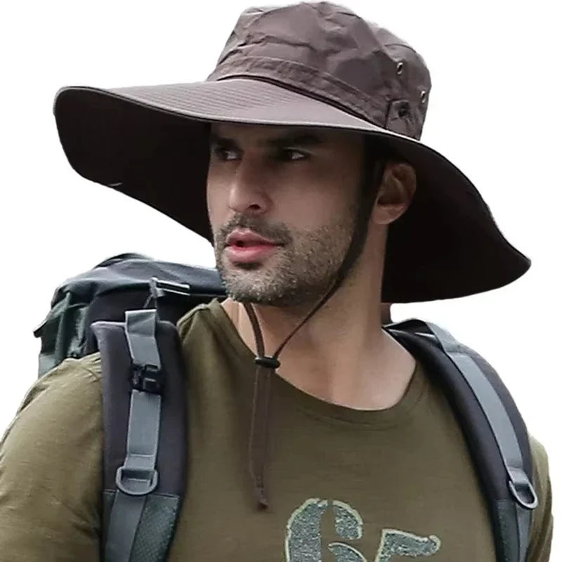 Breitkrempiger Sonnenhut leicht atmungsaktiv Outdoor Wandern Angeln