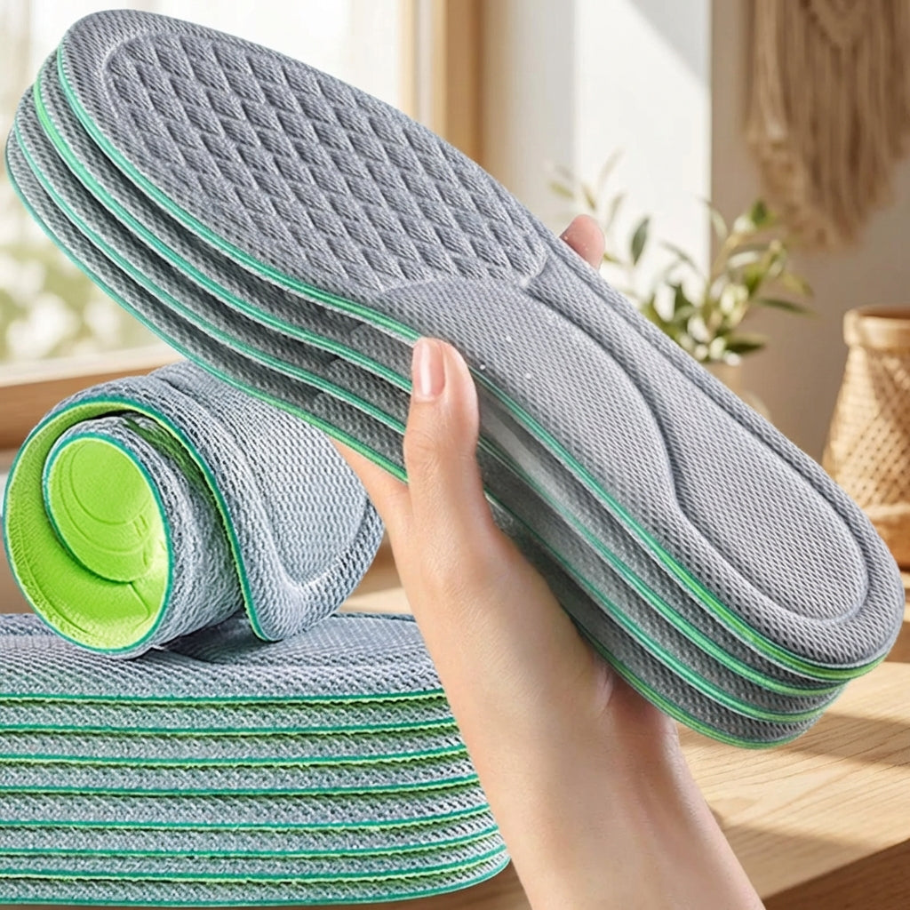 Unisex Memory Foam Einlegesohlen mit Polstern und Feuchtigkeitskontrolle