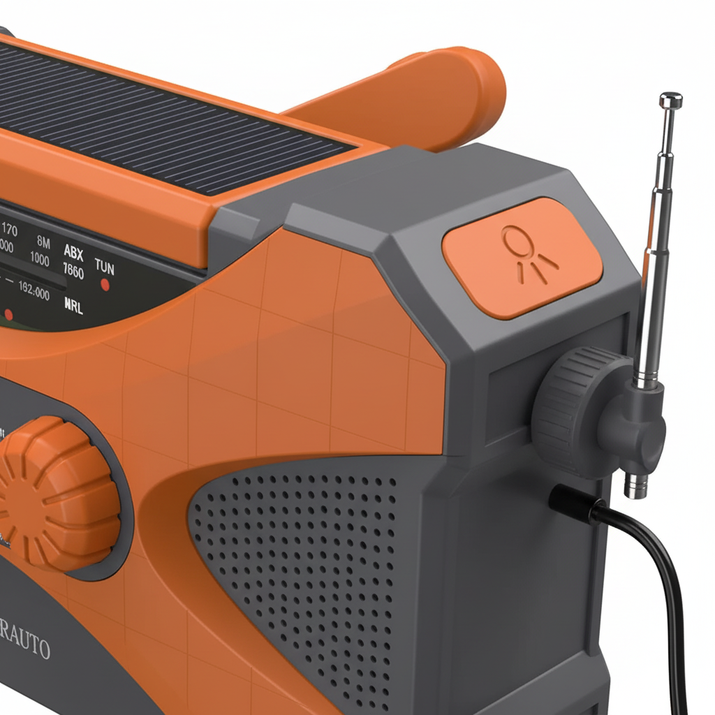 Notfallradio Solar Handkurbel Solarladung LED Taschenlampe