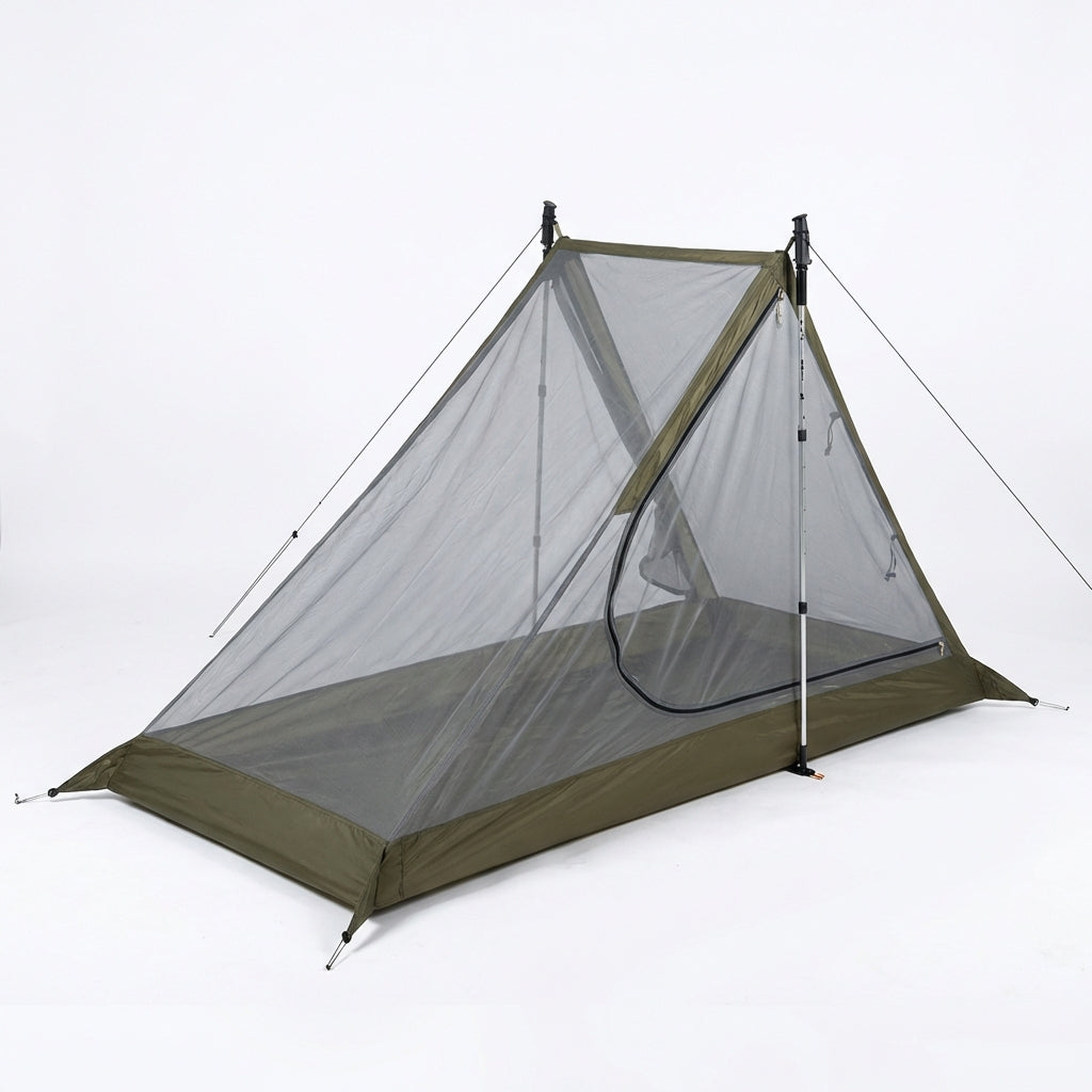 Ultraleichtes Ein-Personen-Zelt mit Mesh für Trekking und Camping