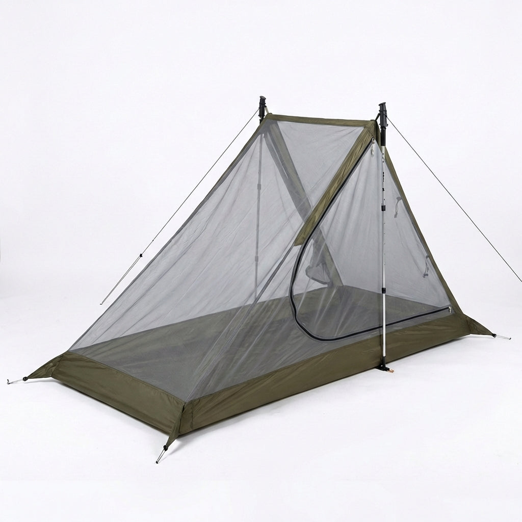 Ultraleichtes Ein-Personen-Zelt mit Mesh für Trekking und Camping