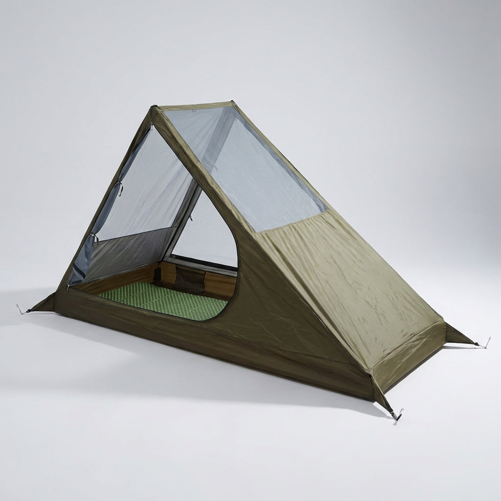 Ultraleichtes Ein-Personen-Zelt mit Mesh für Trekking und Camping