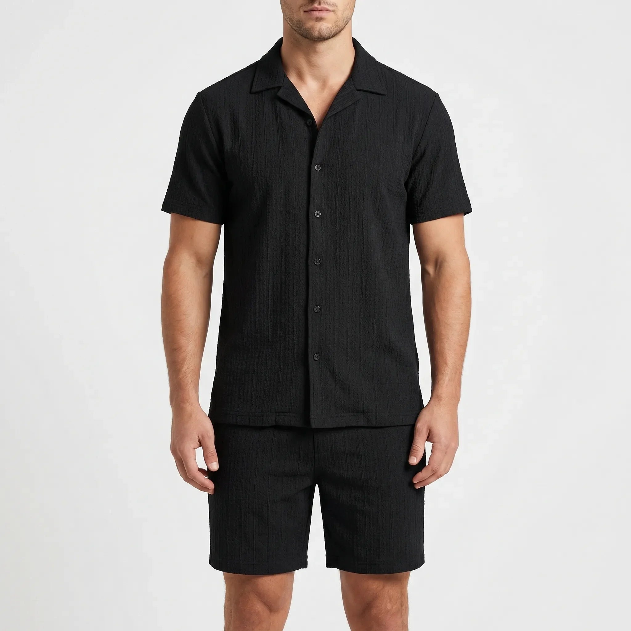 Herren Sommer Set Poloshirt Shorts atmungsaktiv leicht